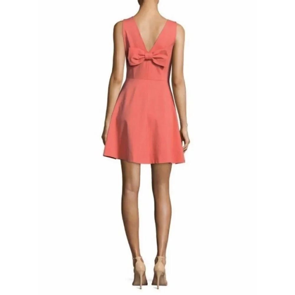 Kate Spade Watermelon Breath of Fresh Air Ponte Bow Fit & Flare Dress